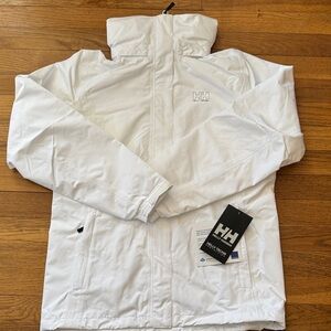 ☔️ White Helly Hansen Aden rain jacket. Size M. NWT.